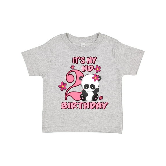 Inktastic It's My Second Birthday with Panda Bear Girls Toddler T-Shirt