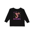 thumbnail image 1 of Inktastic It's My Third Birthday Girls Long Sleeve Toddler T-Shirt, 1 of 5