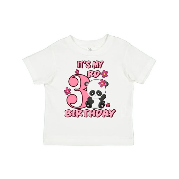 Inktastic It's My Third Birthday with Panda Bear Girls Toddler T-Shirt