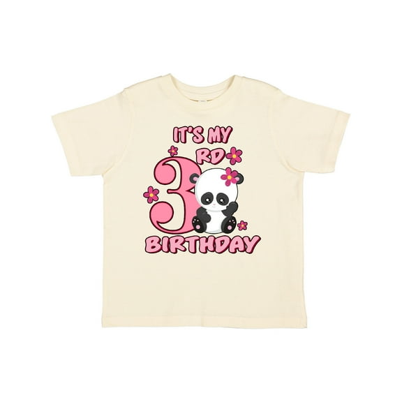 Inktastic It's My Third Birthday with Panda Bear Girls Toddler T-Shirt