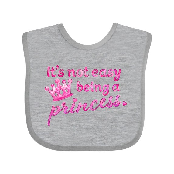 Inktastic It's Not Easy Being a Princess Girls Baby Bib