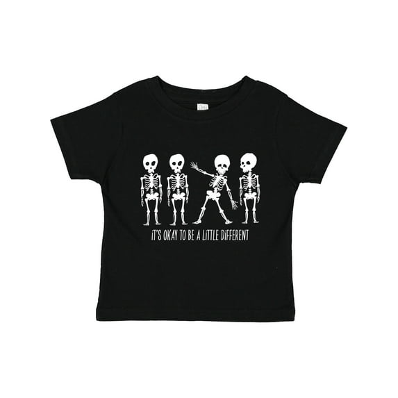 Inktastic It's Okay to Be a Little Different Skeletons Boys or Girls Toddler T-Shirt