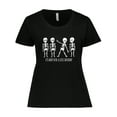 thumbnail image 1 of Inktastic It's Okay to Be a Little Different Skeletons Women's Plus Size T-Shirt, 1 of 5