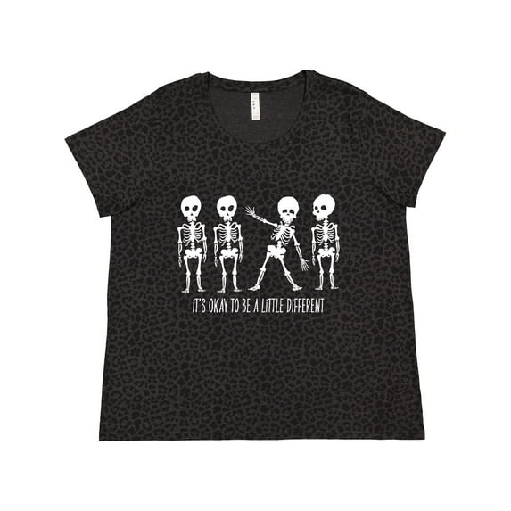 Inktastic It's Okay to Be a Little Different Skeletons Women's Plus Size T-Shirt