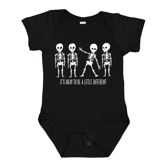 Inktastic It's Okay to be a Little Different Skeletons Boys or Girls Baby Bodysuit