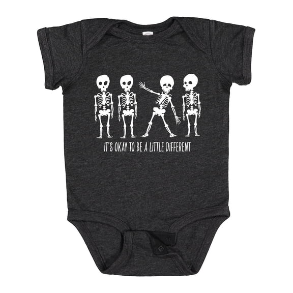 Inktastic It's Okay to be a Little Different Skeletons Boys or Girls Baby Bodysuit