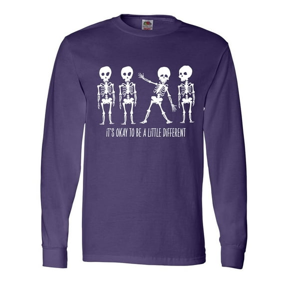 Inktastic It's Okay to be a Little Different Skeletons Long Sleeve T-Shirt