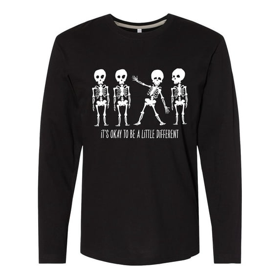 Inktastic It's Okay to be a Little Different Skeletons Long Sleeve T-Shirt