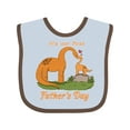thumbnail image 1 of Inktastic It's Our 1st Father's Day Brontosaurus Family Boys or Girls Baby Bib, 1 of 4