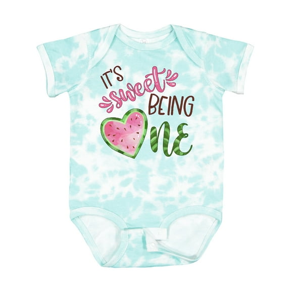 Inktastic It's Sweet Being One Watermelon First Birthday Boys or Girls Baby Bodysuit