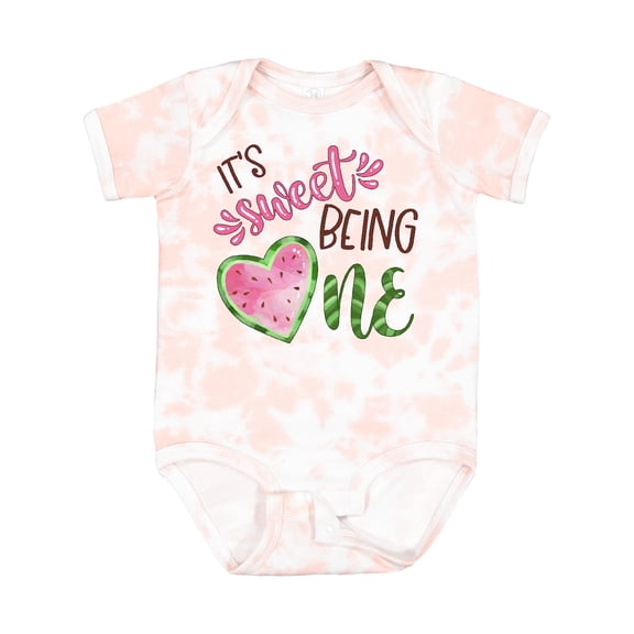 Inktastic It's Sweet Being One Watermelon First Birthday Boys or Girls Baby Bodysuit