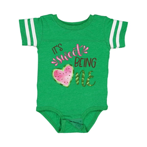 Inktastic It's Sweet Being One Watermelon First Birthday Boys or Girls Baby Bodysuit
