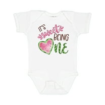 Inktastic It's Sweet Being One Watermelon First Birthday Boys or Girls Baby Bodysuit