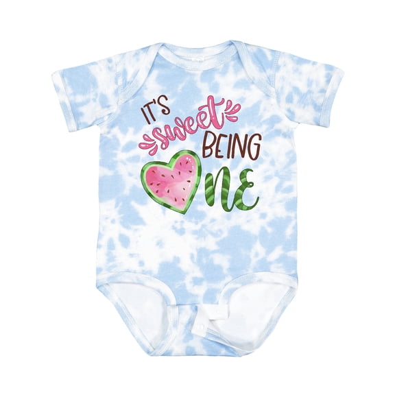 Inktastic It's Sweet Being One Watermelon First Birthday Boys or Girls Baby Bodysuit