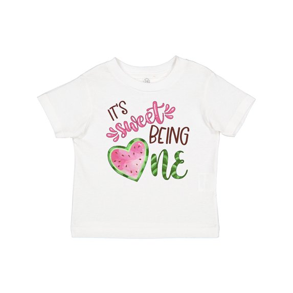 Inktastic It's Sweet Being One Watermelon First Birthday Boys or Girls Baby T-Shirt