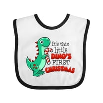 Inktastic It's This Little Dino's First Christmas Boys Baby Bib