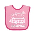 thumbnail image 1 of Inktastic It's Time For Camping with Camper Boys or Girls Baby Bib, 1 of 4