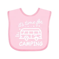 Inktastic It's Time For Camping with Camper Boys or Girls Baby Bib