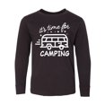 thumbnail image 1 of Inktastic It's Time For Camping with Camper Long Sleeve Youth T-Shirt, 1 of 5