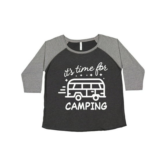 Inktastic It's Time for Camping with Camper Women's Plus Size T-Shirt