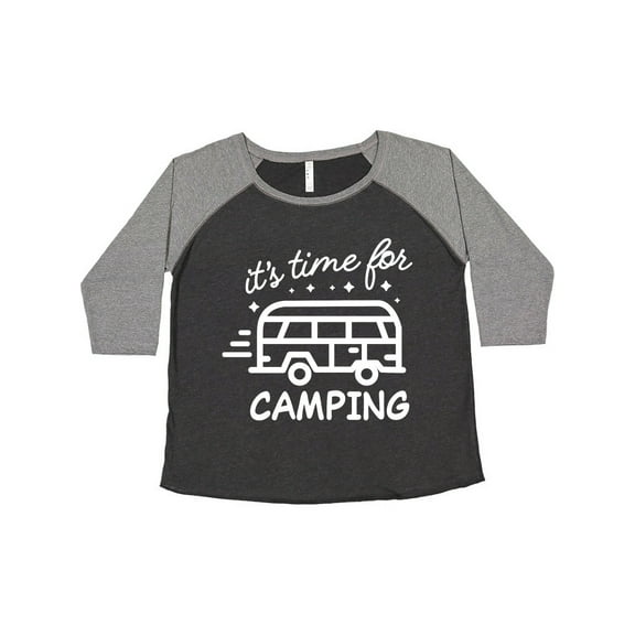 Inktastic It's Time for Camping with Camper Women's Plus Size T-Shirt