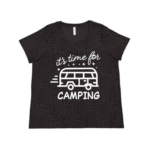 Inktastic It's Time for Camping with Camper Women's Plus Size T-Shirt