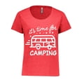 thumbnail image 1 of Inktastic It's Time for Camping with Camper Women's Plus Size T-Shirt, 1 of 5