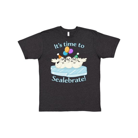 Inktastic It's Time to Sealebrate Seals with Balloons and Party Hats T-Shirt
