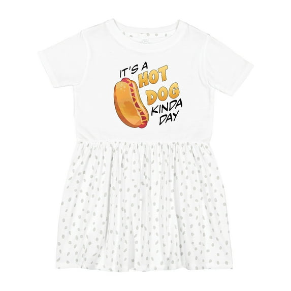 Inktastic It's a Hot Dog Kinda Day Girls Toddler Dress