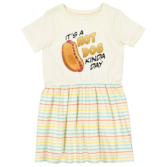 Inktastic It's a Hot Dog Kinda Day Girls Toddler Dress