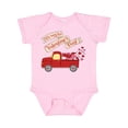 thumbnail image 1 of Inktastic It's my 1st Valentine's Day with Red Truck and Hearts Boys or Girls Baby Bodysuit, 1 of 5