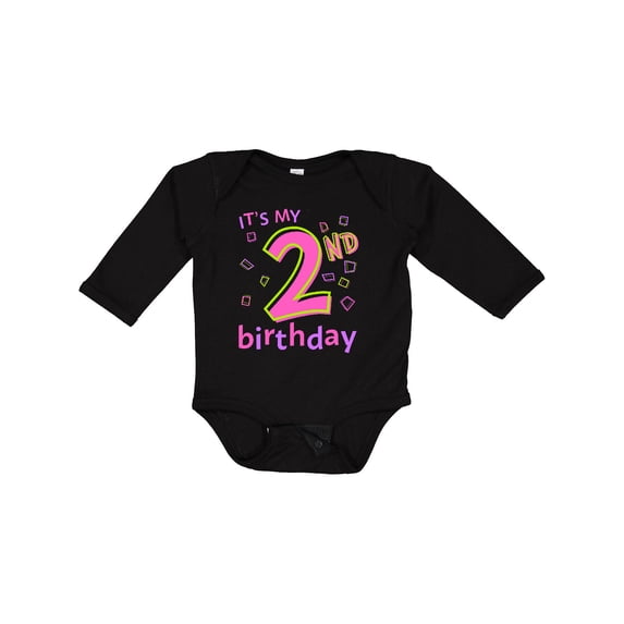 Inktastic It's my Second Birthday Boys or Girls Long Sleeve Baby Bodysuit