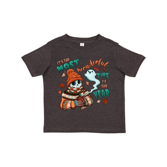 Inktastic It's the Most Wonderful Time of the Year Halloween Skeleton Boys or Girls Toddler T-Shirt