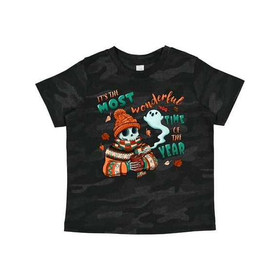 Inktastic It's the Most Wonderful Time of the Year Halloween Skeleton Boys or Girls Toddler T-Shirt