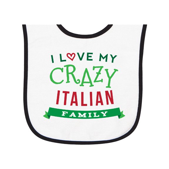Inktastic Italian Family Heritage Baby Terry Cloth Bib