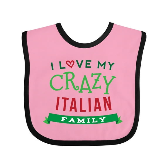 Inktastic Italian Family Heritage Boys or Girls Baby Bib
