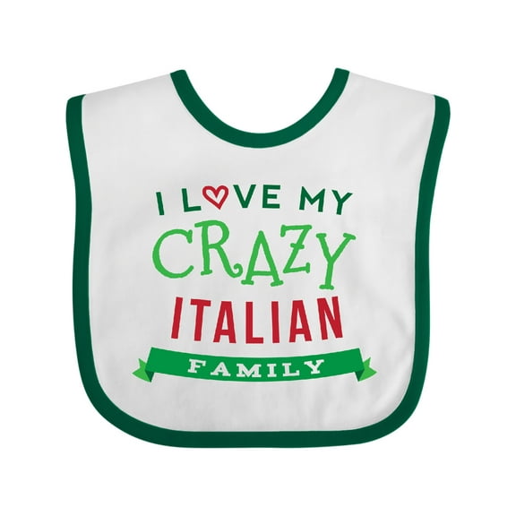 Inktastic Italian Family Heritage Boys or Girls Baby Bib