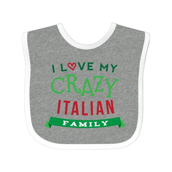 Inktastic Italian Family Heritage Boys or Girls Baby Bib