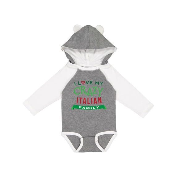 Inktastic Italian Family Heritage Boys or Girls Long Sleeve Baby Bodysuit