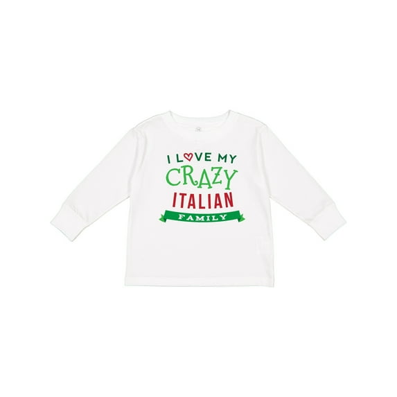 Inktastic Italian Family Heritage Boys or Girls Long Sleeve Toddler T-Shirt