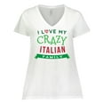 thumbnail image 1 of Inktastic Italian Family Heritage Women's Plus Size V-Neck T-Shirt, 1 of 5