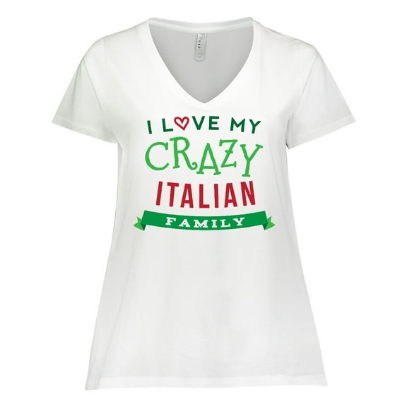 Inktastic Italian Family Heritage Women's Plus Size V-Neck T-Shirt