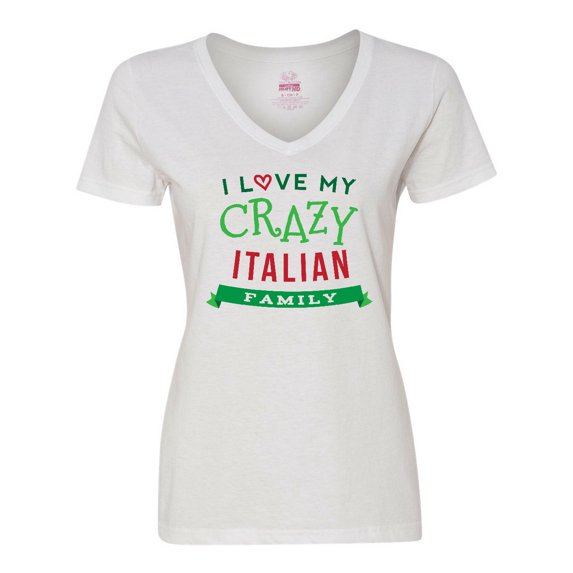 Inktastic Italian Family Heritage Women's V-Neck T-Shirt
