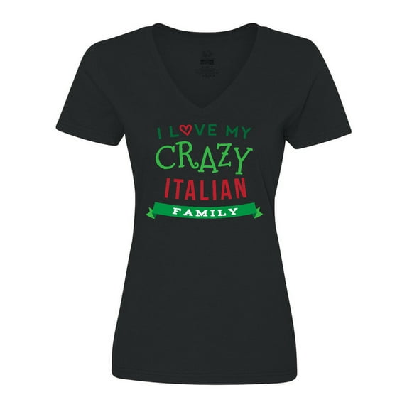 Inktastic Italian Family Heritage Women's V-Neck T-Shirt