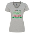 thumbnail image 1 of Inktastic Italian Family Heritage Women's V-Neck T-Shirt, 1 of 5