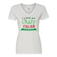 thumbnail image 1 of Inktastic Italian Family Heritage Women's V-Neck T-Shirt, 1 of 5