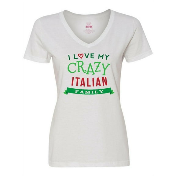 Inktastic Italian Family Heritage Women's V-Neck T-Shirt