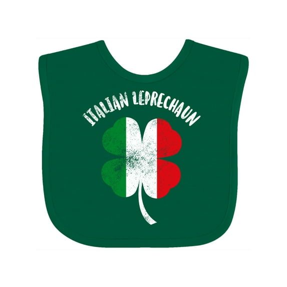 Inktastic Italian Leprechaun Boys or Girls Baby Bib