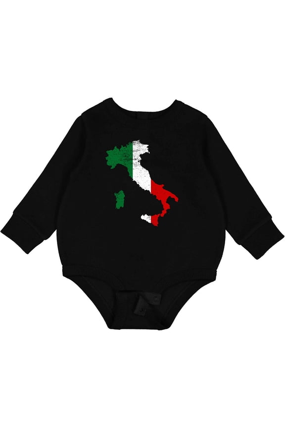 Italian Map Flag Baby Fleece Bodysuit