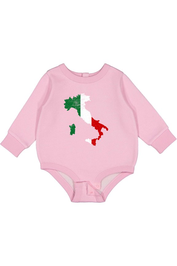 Italian Map Flag Baby Fleece Bodysuit